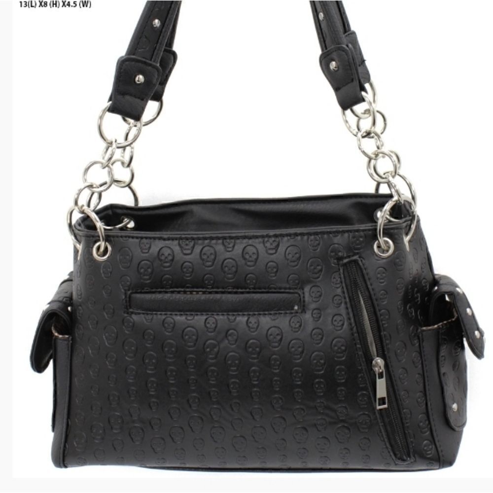 Skulls & Rose Red Handbag - Picture 2 of 2